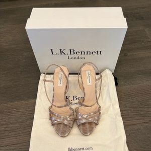 LK Bennett Lourdes Striped Sandal size 38.5